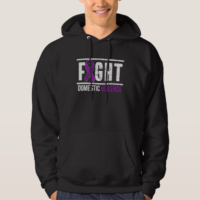 Fight Domestic Violence Awareness Survivor Hoodie (Front)