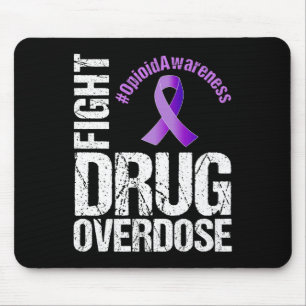 Fight Drug Overdose Opioid Awareness Graphic Mouse Mat