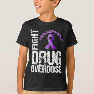 Fight Drug Overdose Opioid Awareness Graphic T-Shirt