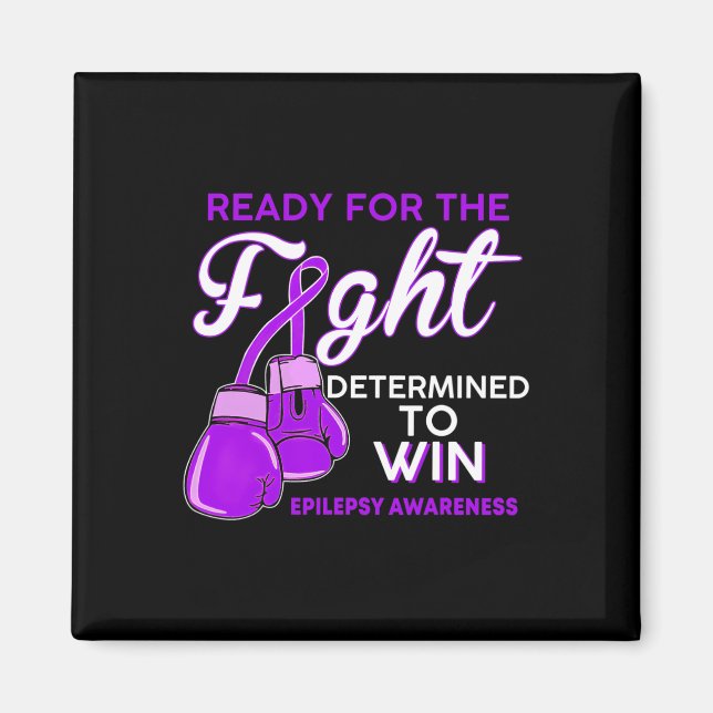 Fight Epilepsy Awareness Purple Butterfly  Magnet (Front)