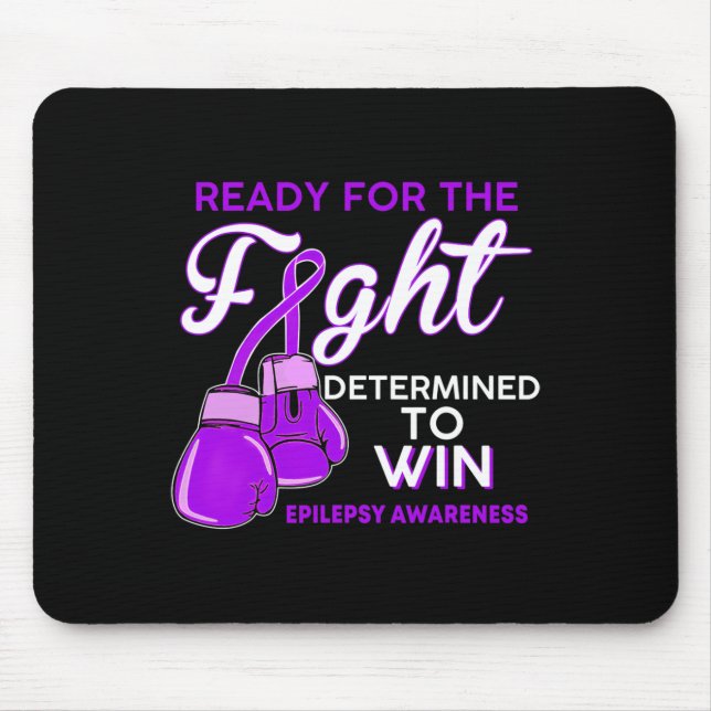 Fight Epilepsy Awareness Purple Butterfly  Mouse Mat (Front)