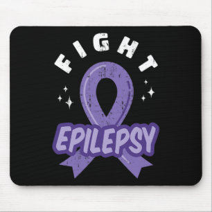 Fight Epilepsy Purple Ribbon Awareness Support Out Mouse Mat