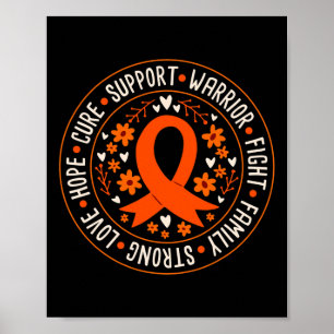 Fight Family Strong Love Hope Cure Support Leukemi Poster