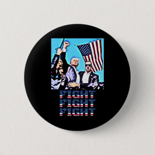 Fight Fight Fight Rally Fist Pump 6 Cm Round Badge