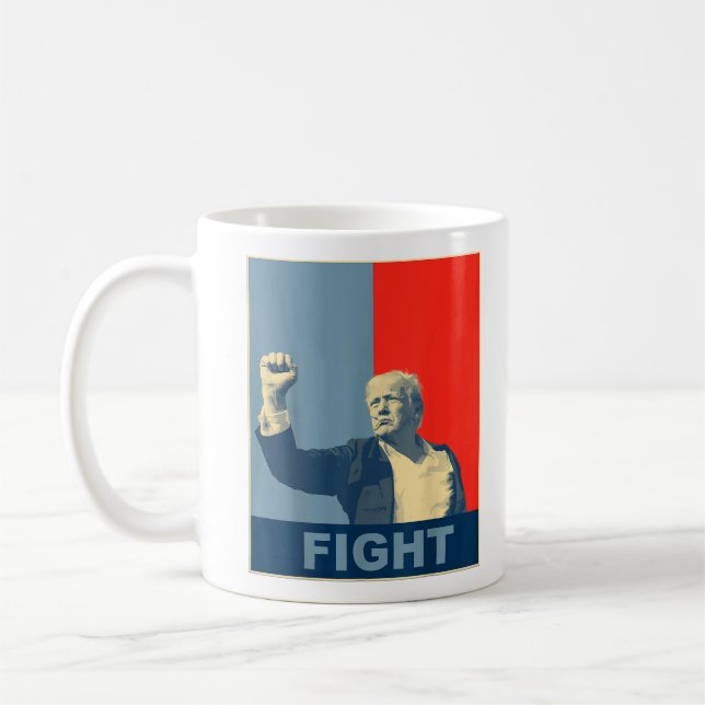 Fight Fight Fight! Trump 2024 Pennsylvania Rally Coffee Mug (Left)