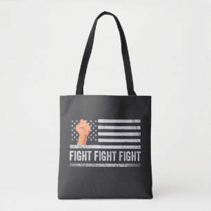 Fight Fight Fight Trump American Flag Patriotic Tote Bag