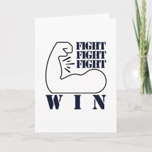 Fight, Fight, Fight, Win Thank You Card