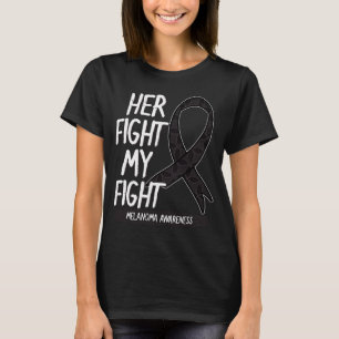Fight Fight Melanoma Awareness Ribbon Skin Cancer T-Shirt
