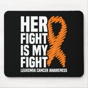 Fight Fight Orange Ribbon Leukaemia Cancer Mouse Mat