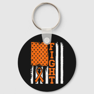 Fight Flag Leukemia Cancer Gift For Leukemia Fig Key Ring