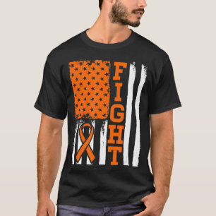 Fight Flag Leukemia Cancer Gift For Leukemia Fig T-Shirt