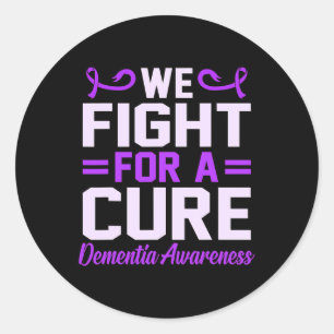 Fight For A Cure Dementia Awareness Alzheimerheime Classic Round Sticker