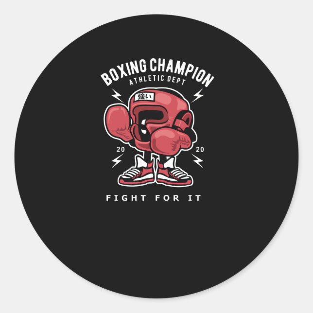 Fight for it classic round sticker (Front)