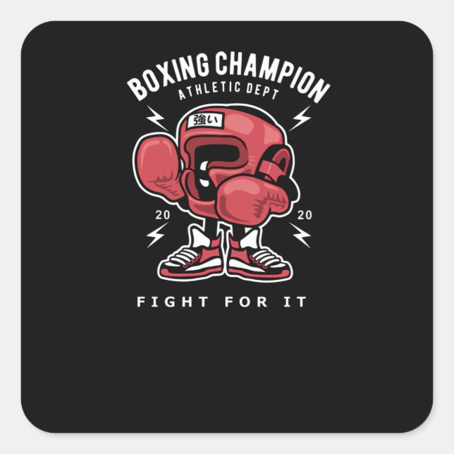 Fight for it square sticker (Front)