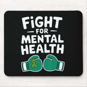 Fight For Mental Health Awareness Boxing Gloves Mouse Mat