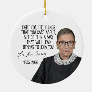 Fight for the things you care about RBG Ceramic Tree Decoration