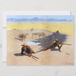 Fight for the Water Hole (by Frederic Remington) Card