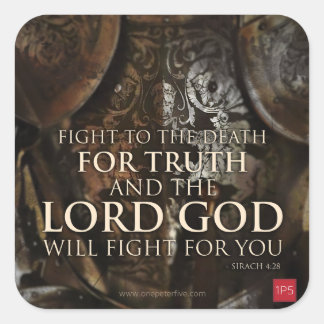 Fight For Truth Square Sticker