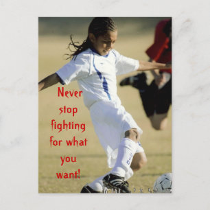 Fight for what you want postcard