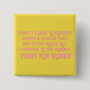 Fight for Women 15 Cm Square Badge