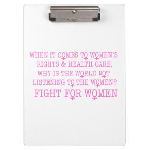 Fight for Women Clipboard