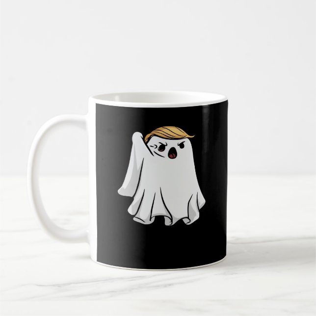 Fight Funny Halloween Trumpkin Coffee Mug (Left)
