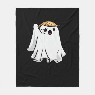 Fight Funny Halloween Trumpkin Fleece Blanket