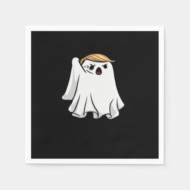 Fight Funny Halloween Trumpkin Napkin (Front)