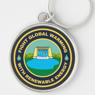 Fight global warming hydropower key ring