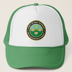 Fight global warming solar power trucker hat