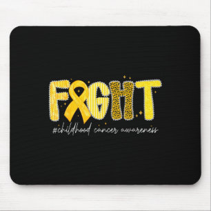 Fight Gold Ribbon Childhood Cancer Awareness  Mouse Mat