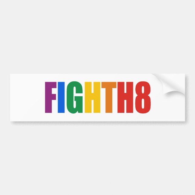 Fight H8 Bumper Sticker (Front)