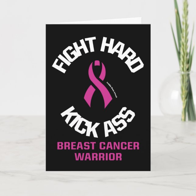 Fight Hard...Breast Cancer Card (Front)