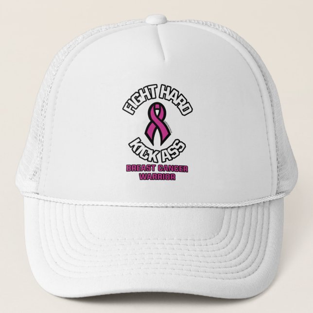 Fight Hard...Breast Cancer Trucker Hat (Front)