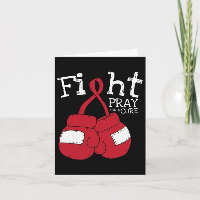 Fight Hiv Aids Brain Aneurysm Stroke Cool Awarenes Card (Front)