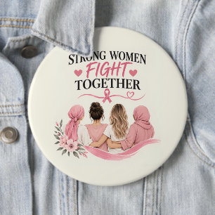 Fight Hope Heal Breast Cancer Awareness 6 Cm Round Badge