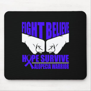 FIGHT HOPE SURVIVE ALOPECIA WARRIOR MOUSE MAT
