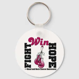 Fight Hope Win - Head and Neck Cancer Key Ring