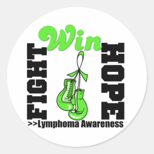 Fight Hope Win - Lymphoma Classic Round Sticker