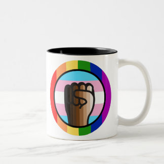 Fight Injustice Embrace Equality Two-Tone Coffee Mug