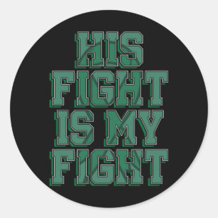 Fight Is Fight Bipolar Disorder Awareness Ribbon Classic Round Sticker