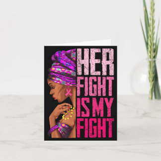 Fight Is Fight Black Women Breast Cancer Awareness Card