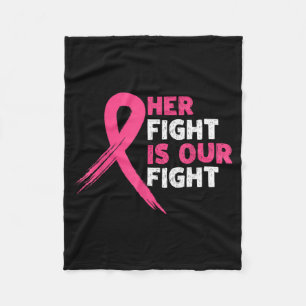 Fight Is Fight Breast Cancer Awareness Month Fleece Blanket