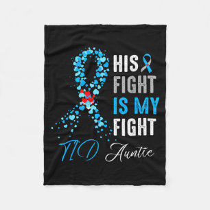 Fight Is Fight T1d Auntie Diabetes Awareness Fleece Blanket