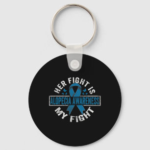 Fight Is My Fight Alopecia Awareness 2 Key Ring