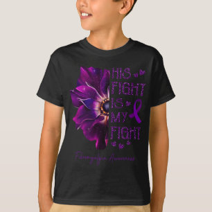 Fight Is My Fight Anemone Flower Fibromyalgia Awar T-Shirt