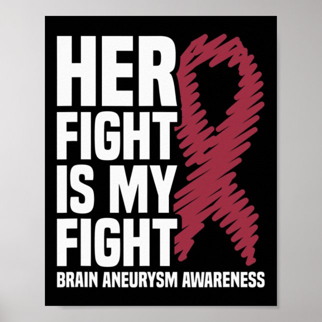 Fight Is My Fight Brain Aneurysm Awareness 1  Poster (Front)