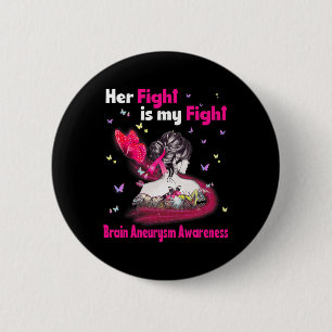 Fight Is My Fight Brain Aneurysm Awareness 3 6 Cm Round Badge