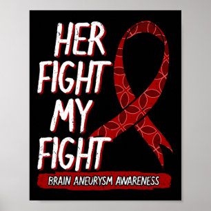 Fight Is My Fight Brain Aneurysm Awareness Fighter Poster