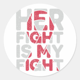 Fight Is My Fight Brain Aneurysm Support  Classic Round Sticker